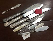 A collection of silver mounted and other knives. E