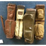 Four vintage golf bags. Various makers. Est. £20 - £30.
