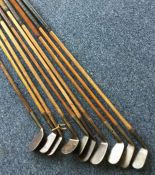 A wooden handled HICKORY golf club by E Fairlies t