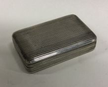 A George III silver snuff box with reeded decorati