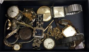 A box containing various wrist, pocket and fob wat