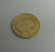 A Victorian bun sovereign. Sydney Mint 1861. Appro