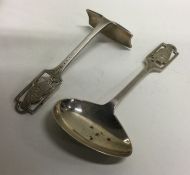 A good pierced silver 'Little Bo Peep' pusher and