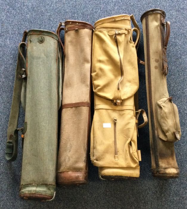 Four vintage golf bags. Various makers. Est. £20 - £30.