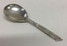 An early 18th Century Scandinavian silver spoon. A