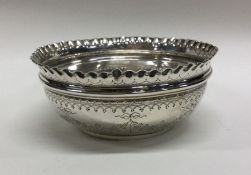 A Victorian silver sugar bowl. London. By CB. Appr