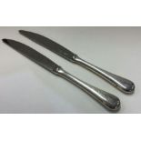 A good pair of silver table knives. Birmingham. By