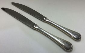 A good pair of silver table knives. Birmingham. By