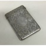 An attractive scroll decorated card case. Birmingh