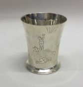 A good silver nursery rhyme beaker. London 1928. B
