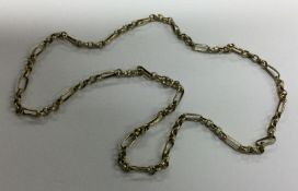 A 9 carat curb link necklace. Approx. 5.5 grams. E