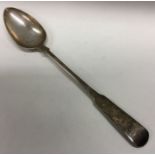 EXETER: A silver basting spoon of oar pattern. 180