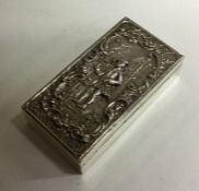 A chased silver box with gilt interior. Birmingham
