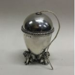 A good quality silver string holder decorated with