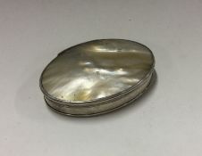 A 19th Century silver and MOP snuff box. Apparentl