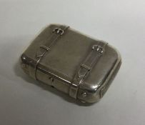 A novelty Victorian silver vesta case in the form