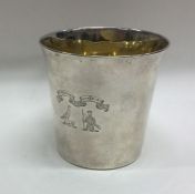 A large early 18th Century Provincial silver beake