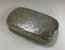 A Turkish silver hinged top box decorated with flo