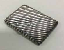 A heavy fluted silver card case. Birmingham. Appro