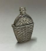 A novelty silver vesta case in the form of a scent