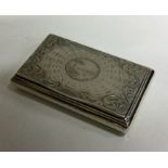 A good Victorian silver snuff box with engraved de
