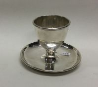 A good silver egg cup on stand. Birmingham 1962. B