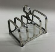 A small five bar silver toast rack. Sheffield. App