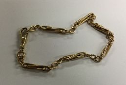 A 9 carat fancy link necklace. Approx. 10.1 grams.