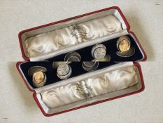 EDINBURGH: A cased set of four Scottish silver men