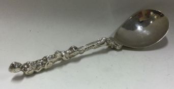 A heavy cast silver Apostle spoon. Approx. grams.