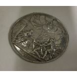 An early 18th Century silver medallion. Dated 1762