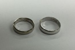 A 9 carat plain wedding band. Approx. 2.1 grams to