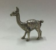 An unusual Continental silver figure of a lima. Ap