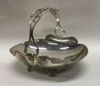A heavy Continental silver fruit bowl chased with