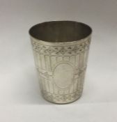 A rare Victorian silver beaker. London 1869. By Th