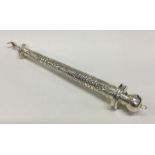 A large rare Judaica silver yad / torah pointer. L