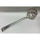 DUBLIN: An Irish silver soup ladle. 1724. Marked o