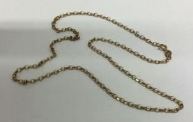 A 9 carat circular link necklace. Approx. 4.2 gram