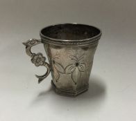 An 18th Century silver beaker. Approx. 34 grams. E