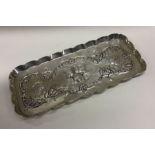 A good quality silver dressing table tray decorate