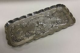 A good quality silver dressing table tray decorate