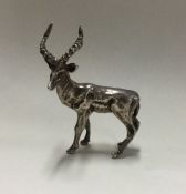 PATRICK MAVROS: A novelty silver figure of a deer.