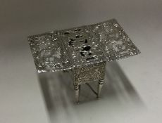A German silver box in the form of a table with hi