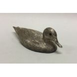 A silver figure of a duck. London 1994. By CF Hanc