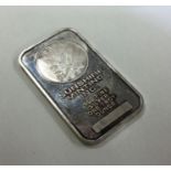 A silver Troy ounce bar by The Sunshine Mint Compa