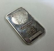 A silver Troy ounce bar by The Sunshine Mint Compa