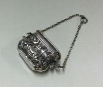 An unusual silver vinaigrette in the form of a han