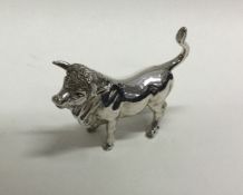 A silver figure of a cow. London 1969. Approx. 62