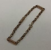 A 9 carat rose gold bracelet. Approx. 6.2 grams. E