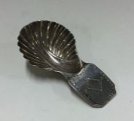 A Georgian silver caddy spoon. London 1832. Approx